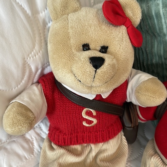 Starbucks collectors bear. 2004 school girl and boy.  33rd Edition. - Picture 2 of 6